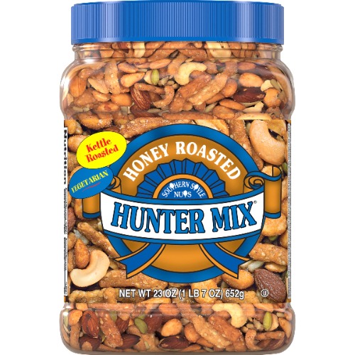 Southern Style Nuts Honey Roasted Hunter Mix, 23 Ounces, Sesame Sticks, Peanuts, Sunflower Kernels, Almonds, Cashews, and Pepitas - Honey Roasted Hunter Mix 23 Ounce (Pack of 1)
