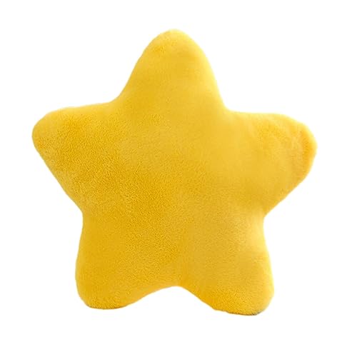COGINQUS Star Pillow, Cute Stuffed Star Plush Pillow Throw Pillow,Sofa Cushion Pillow Car Neck Pillow,Bedside Decoration Soft Toy for Kids - Yellow Stars - 13.7 inch