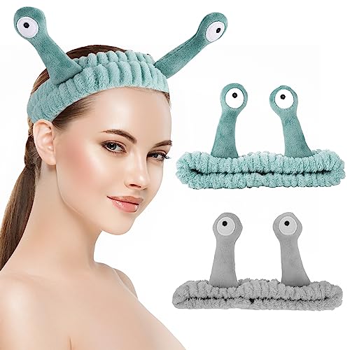 2pcs Snail Headband, Skincare Headband for Washing Face,Makeup Headbands for Women,Beauty Spa Headband for Yoga