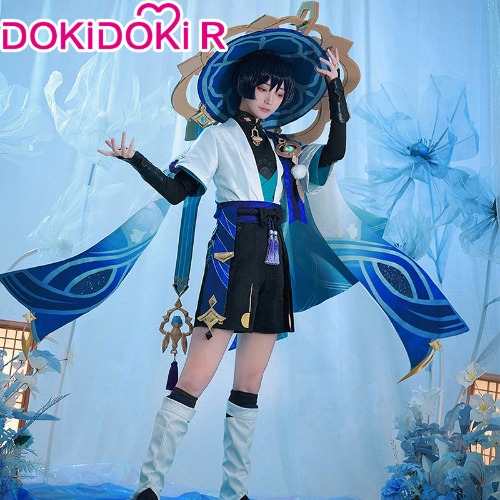 【Size S/L Ready For Ship】DokiDoki-R Game Genshin Impact Cosplay Scaramouche Costume / Shoes Wanderer | Costume Only-L