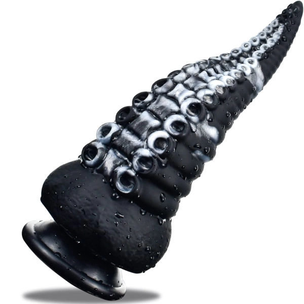 Tentacle Toys, Octopus Huge Dildo of Premium Liquid Silicone, Leyuto Plug Monster Prostate Massager Hand-Free Thick Adult Sex Toy with Strong Suction Cup for Vaginal G Spot Play, Black