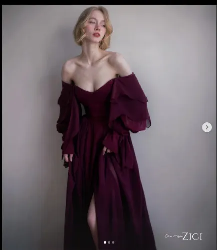 Індивідуальне пошиття суконь on Instagram: "Suguru 
.
Price : 399 EUR
material : chiffon windy
available in any color
.
.
.
.
."