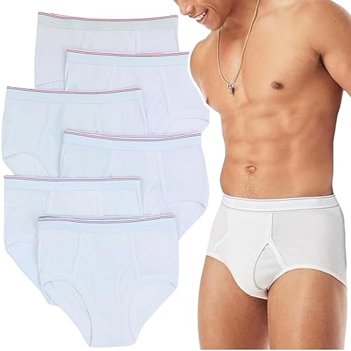 ToBeInStyle Men's Pack of Classic Brief Fit Underwear - Small - 6-pack - White