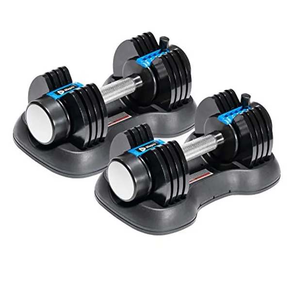 Lifepro Adjustable Dumbbells - 15Lb 25Lb 43Lb 55Lb 90Lb 6in1 Dumbbells Adjustable Weight, Compact Quick Adjustable Dumbbells set/single for Full Body Exercise & Fitness Home Gym
