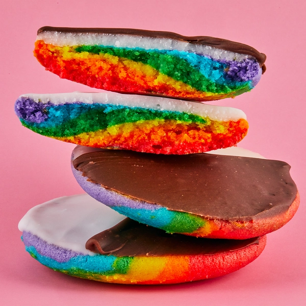 Rainbow Black & White Cookies