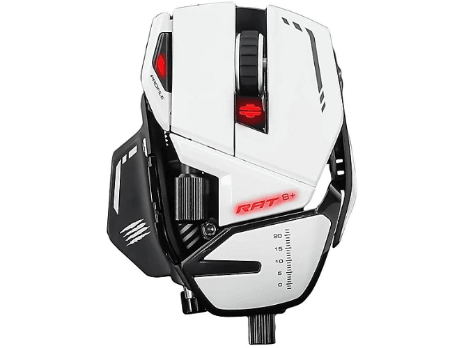 MAD CATZ MR05DCINWH000-0 R.A.T. 8+ OPTICAL GAMING MOUSE, WH Gaming Maus, Weiß | MediaMarkt