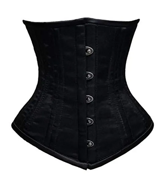 luvsecretlingerie Damen Taillentraining Schwerlast Doppelt Stahl Knochen Unterbrust Korsett Steampunk Gothic Corsage