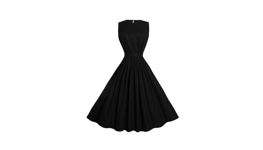RTS - Size S - Clarence Dress in Raven Black Cotton