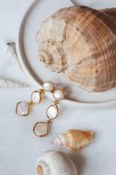 Modern Pearl  Earrings, Elegant Bridal Pearl Earrings, Long Pearl Earrings, Elegant Gift Earrings, By Art And Crafts Jewelry