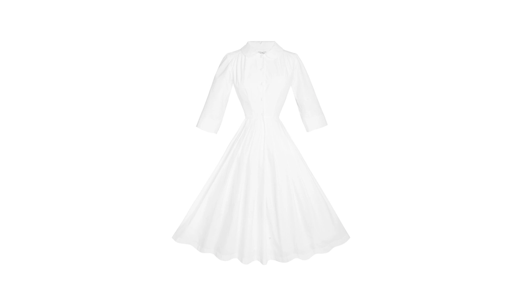 RTS - Size S - Wendy Dress in White Cotton