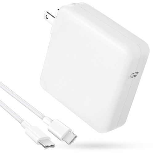 ixcv Mac Book Pro Charger - 118W USB C Charger Power Adapter Compatible with MacBook Pro 16, 15, 14, 13 Inch, MacBook Air 13 Inch, iPad Pro 2021/2020/2019/2018, Included 7.2ft USB C to C Cable - macbook pro charger-white
