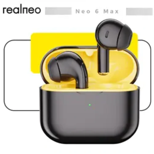 Realneo Neo 6 Max TWS Bluetooth Earphone Cute Cartoon Colorful BT5.3 Mini Wireless Earbuds with Mic