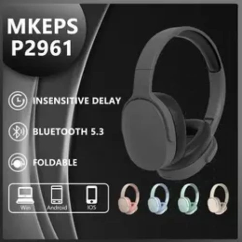 OLAV P2961 Bluetooth Headphones Wireless Headphone Noise Cancelling Stereo Headset With Microphone Audio Water Proof Cable Electronic