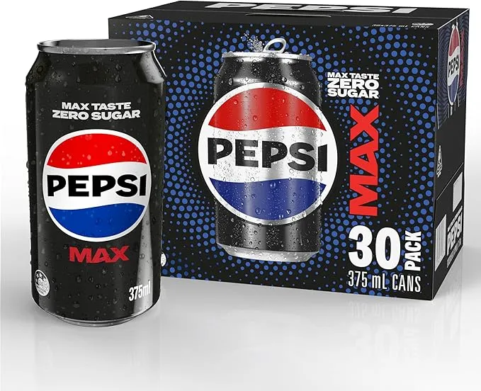 Pepsi Max Zero Sugar Cola Soft Drink x 30