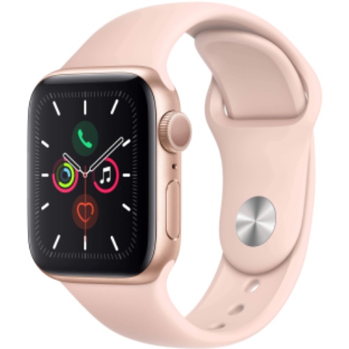 Apple Watch Series 4 (GPS, 40mm) - Gold Aluminium Case with Pink Sand Sport Band (Renewed)