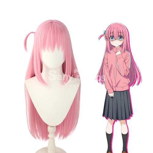 【In Stock】Comics Bocchi The Rock Cosplay Gotoh Hitori Pink Long Cosplay Wig