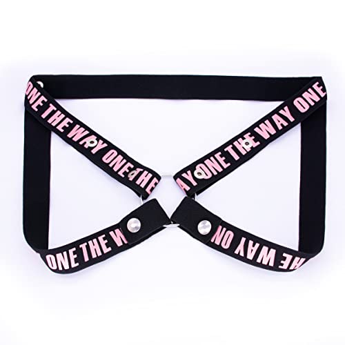 Male's Auxiliary Belt Chastity Lock Fixing Belt Elastic Elastic Gay Underwear Bondage Ring Chastity Belt Four Directions Pink - 33-pink word