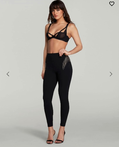 Nadiah Leggings in Black/Silver | By Agent Provocateur