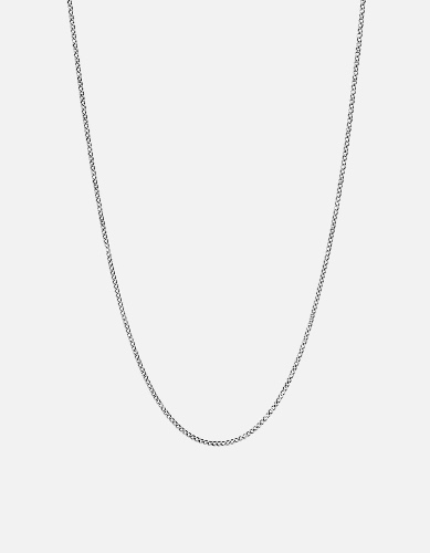 1.3mm Cuban Chain Necklace, Sterling Silver | Polished Silver / 21 in.