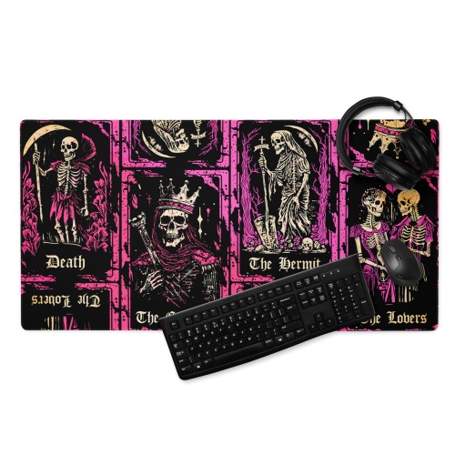 Skeleton Deck Tarot Card Gaming Mouse Pad/Battlemat
