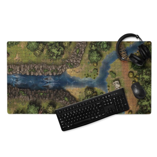 Wooden Stream Battle Map/Mousepad
