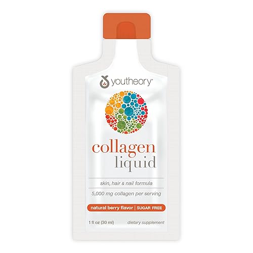 Youtheory Collagen Liquid - 5,000 mg Hydrolyzed Collagen - for Hair, Skin & Nails* - Sugar, Dairy & Soy Free - Berry Flavor - 12 Single Serving Packets - 12 Fl Oz (Pack of 1)