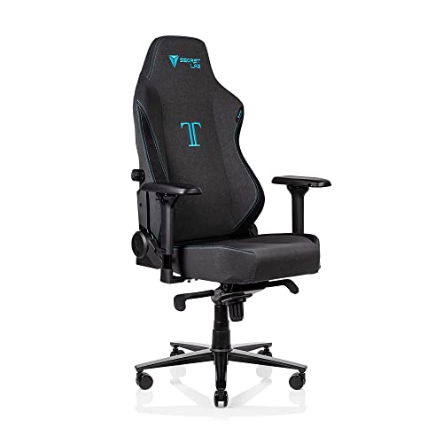 Secretlab Titan 2020 Charcoal Blue Gaming Chair - Reclining, Ergonomic - Comfortable Computer Chair with 4D Armrests - Headrest & Lumbar Support - Black/Blue - Fabric - Charcoal Blue - TITAN (Regular)