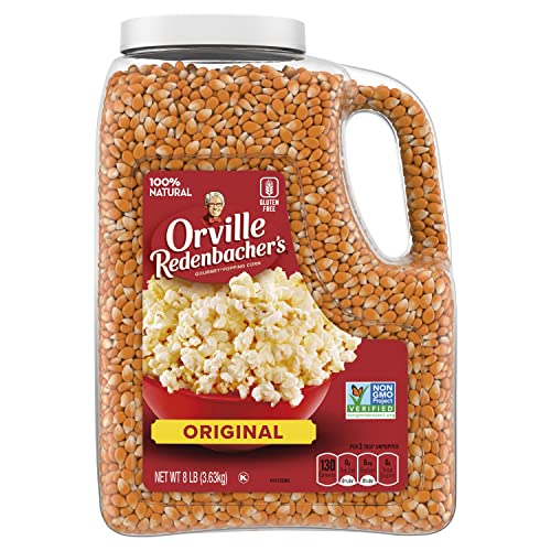 Orville Redenbacher's Original Gourmet Popping Corn Kernels, 8 lb. - Gourmet Yellow (8 lb) - 8 Pound (Pack of 1)