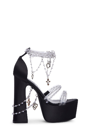 HOLY REVELATION PLATFORM HEELS -BLACK