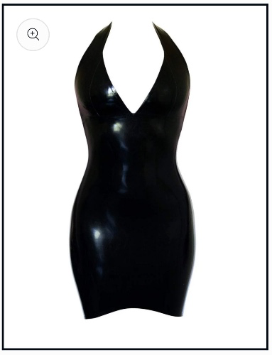 Black Latex Mini-Dress
