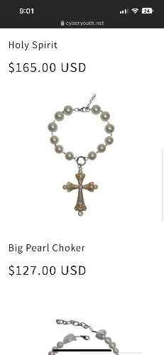 Pearl cross choker