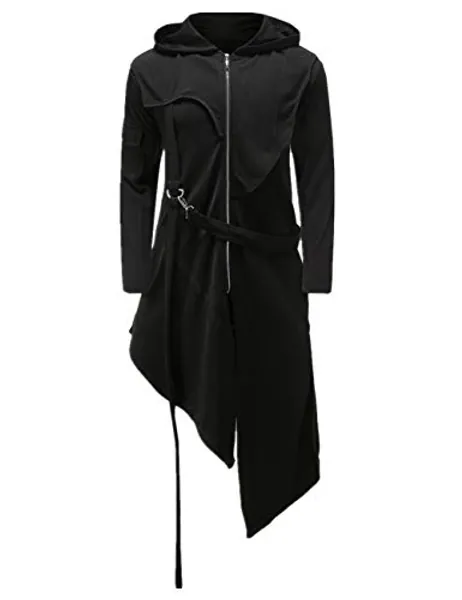 Crubelon Men's Steampunk Vintage Tailcoat Jacket Gothic Victorian Frock Uniform Halloween Costume