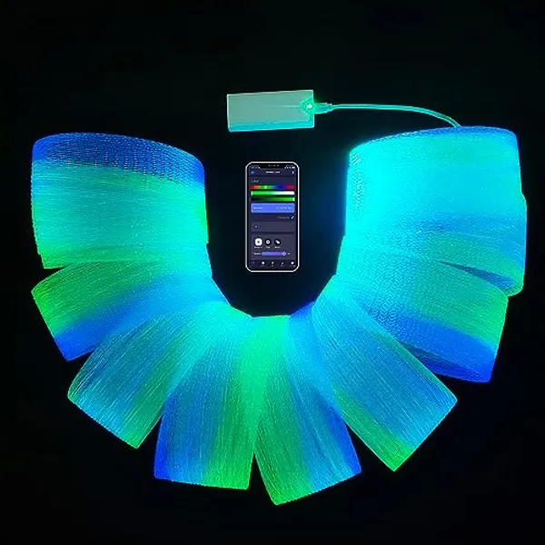 LED Fiber Optic Mesh Light Kits with Battery Pack for Party Halloween Christmas Decorations - Fibre Optical Netting Light Up Dresses Ceiling Trees (3.3 Yards (3 meters) Mesh)