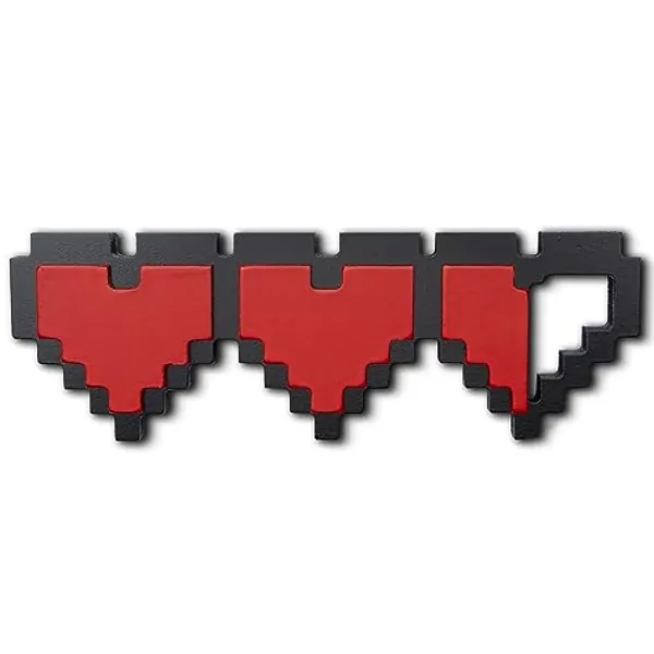 INSOVITA Gaming Logo Sign, Gaming Decor, Small Pixel Heart Container, Small Game Room Decor, Hanging Gaming Wall Decor, Great Gamer Gifts, Retro Gaming Stuff.