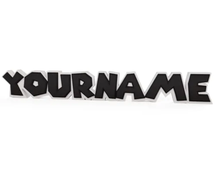 Custom Mario Inspired Nameplate, 3D Printed Font Name, Teacher Desk Plaque, Kid Themed Playground Sign, Baby Nursery Crib Letters, Personalized Kart Gamer Gift - Customizable (Boo)