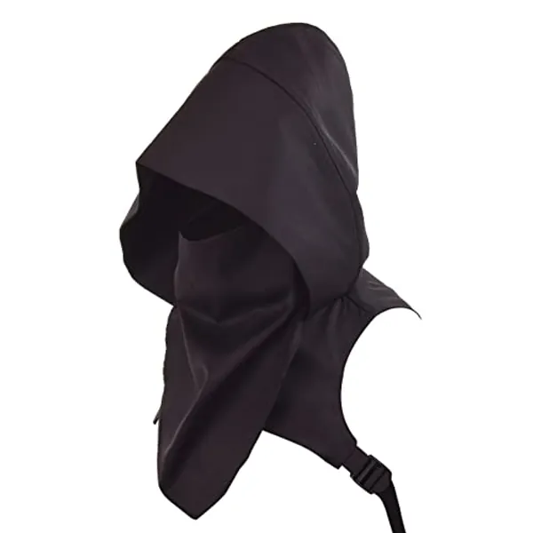 BLESSUME Steampunk Rogue Cowl Hat with Adjustable Arm Buckle Neck Warmer Costume Hooded Cape Hat