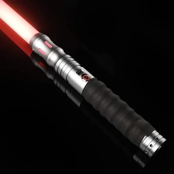 Sable de luz de duelo Smooth Swing FX Lightsaber 16 colores sable de luz cambiable - 16 sonidos de modo, mango de metal h sables de luz para adultos, soporte para pesadez real, plata de 44 pulgadas