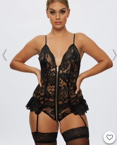 Taylor Crotchless Teddy | Ann Summers