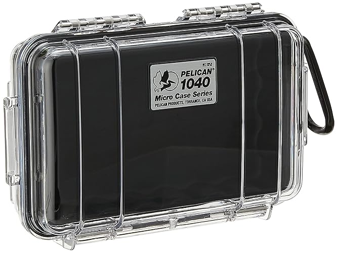 Pelican 1040 Micro Case, For iPhone 4, Water Resistant (Black/Clear), Model:1040-025-100 - Black/Clear - Case