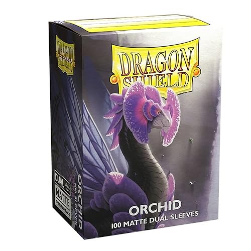 Dragon Shield Standard Size Card Sleeves – Matte Dual Orchid 100CT – MTG Card Sleeves are Smooth & Tough – Compatible with Pokemon, Yugioh, & Magic The Gathering
