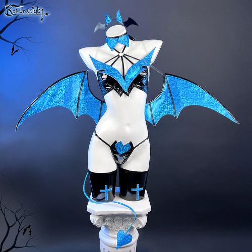 Cosplay Blue Diamond Succubus Lingerie KO54（7-Piece Set） | 3XL / A Complete Set（7-Piece Set）