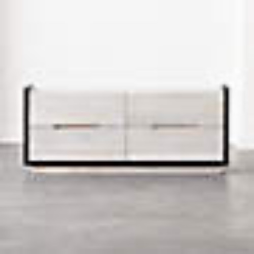 Beaufort 4-Drawer Whitewashed Wood Dresser