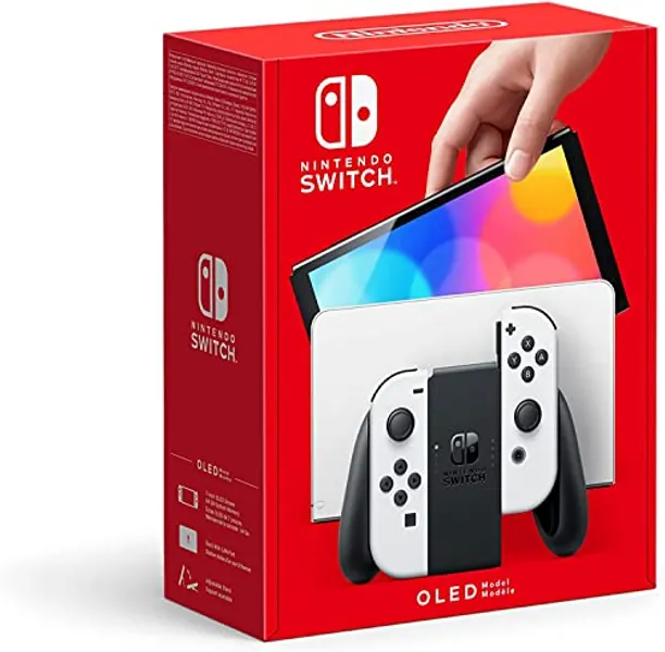 Consola Nintendo Switch (modelo OLED), Pantalla de 7 Pulgadas, Con Estación de Acoplamiento Joy-Con Blanca