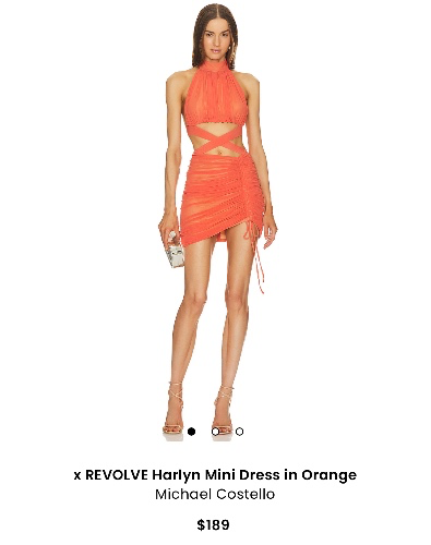 Revolve Mini Orange Dress