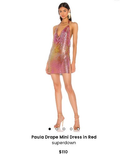 Paula Drape Mini Dress in Red