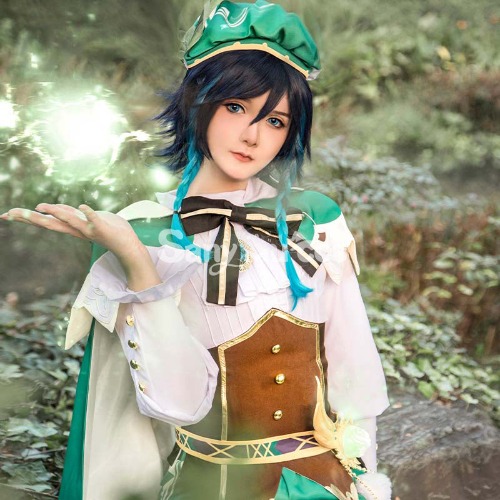 【48H To Ship】Game Genshin Impact Cosplay Barbatos/Venti Cosplay Costume - L