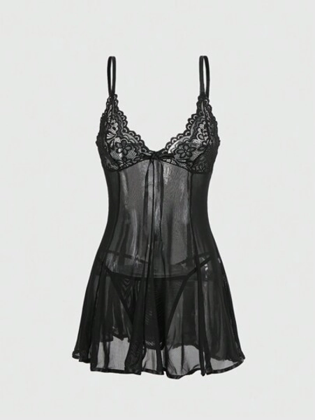 ROMWE Kawaii Kvinnors Spets V-ringade Kragar Sexiga Underkläder Uppsättningar