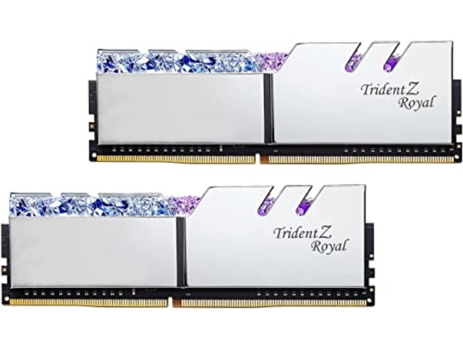 G.SKILL Trident Z Royal Series (Intel XMP) DDR4 RAM 32GB (2x16GB) 4000MT/s CL18-22-22-42 1.40V Desktop Computer Memory UDIMM - Silver (F4-4000C18D-32GTRS)