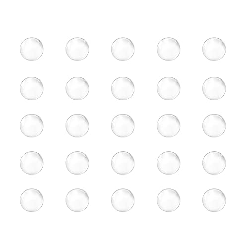 HARFINGTON 250pcs Glass Ball Boiling Stones 6mm Soda Lime Glass Beads for Bottle Shaking Mixing, Clear - 6mm