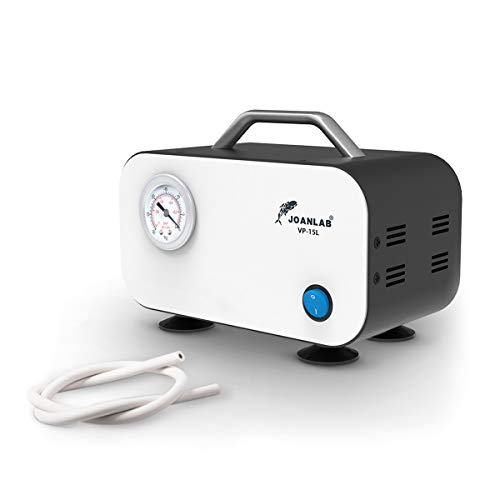 JOANLAB Oilless Diaphragm Lab Vacuum Pump Laboratory Portable Vacuum Filtration Pump 10L 15L 30L with Rubber Tube (30L/min) - 30L/min